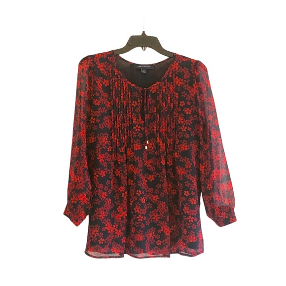 Tommy Hilfiger Tops - Tommy Hilfiger Floral Blouse Sz M
